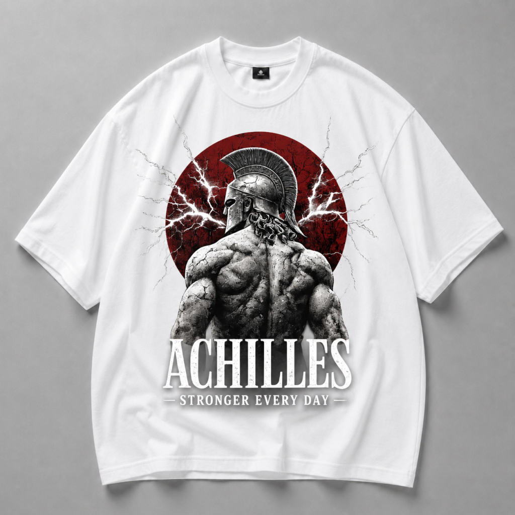 Черна памучна тениса ACHILLES — 3