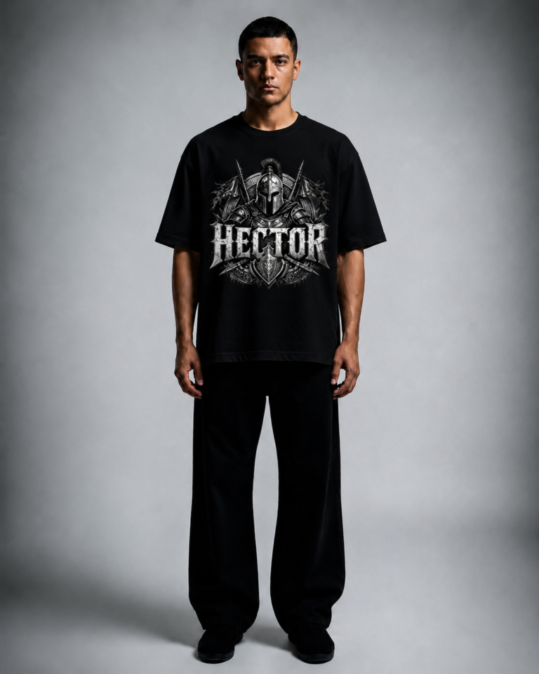 Черна памучна тениса HECTOR