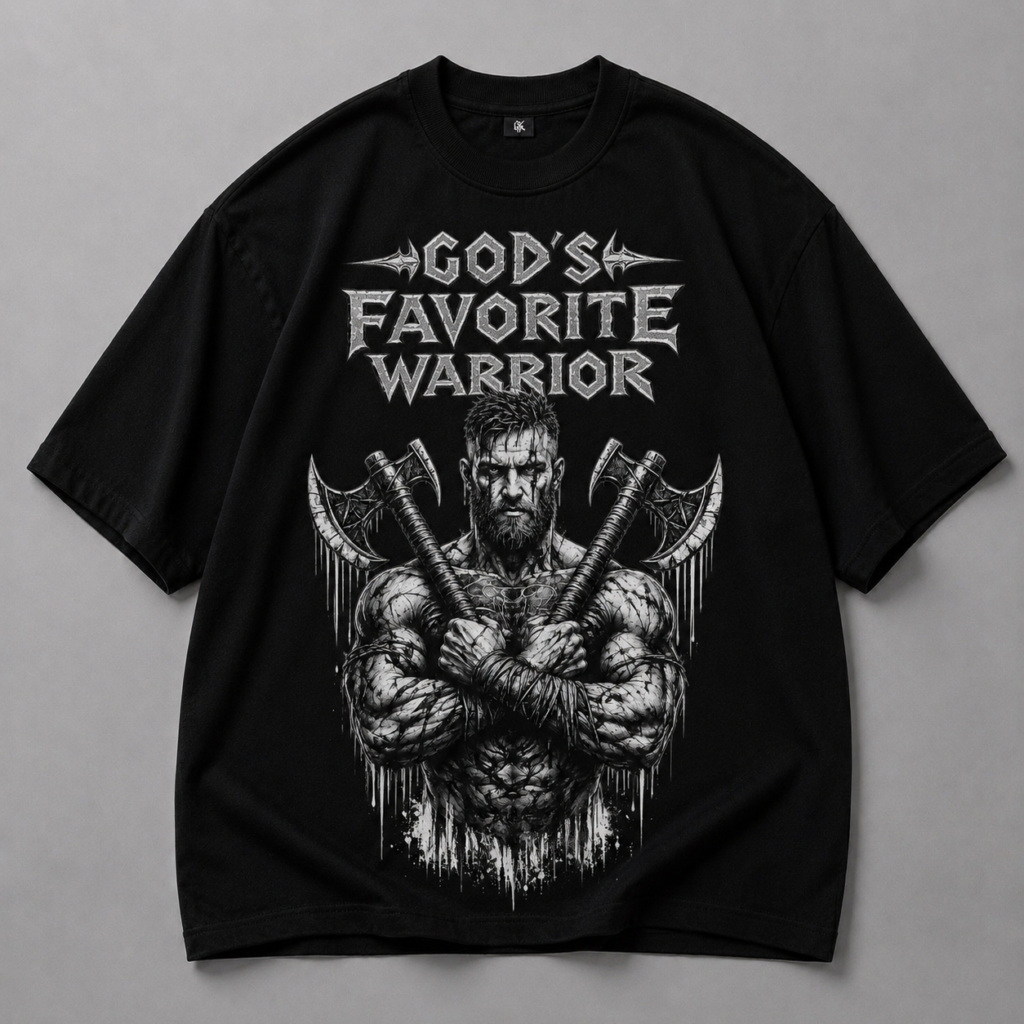 Черна памучна тениса WARRIOR — 1